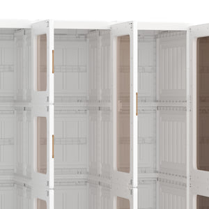 Kleiderschrank modular faltbar 104 x 168 cm weiss