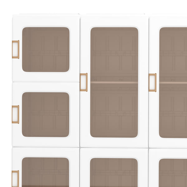 Kleiderschrank modular faltbar 104 x 168 cm weiss