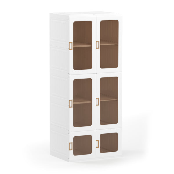 Kleiderschrank modular faltbar 69 x 168 cm weiss