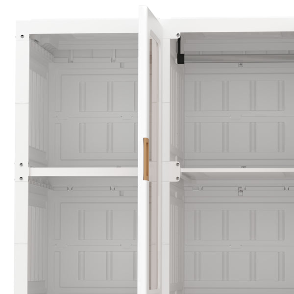 Kleiderschrank modular faltbar 69 x 168 cm weiss