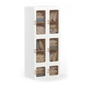 Kleiderschrank modular faltbar 69 x 168 cm weiss