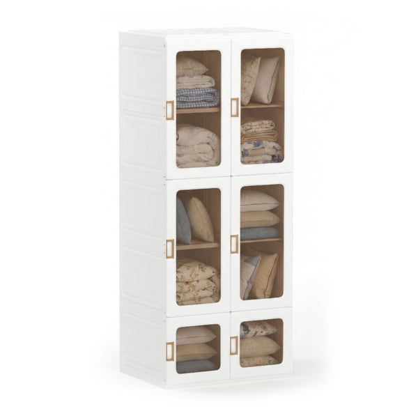 Kleiderschrank modular faltbar 69 x 168 cm weiss
