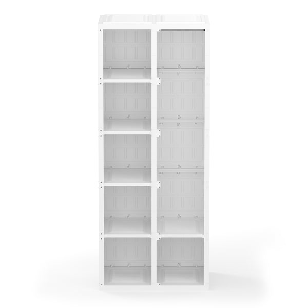 Kleiderschrank modular faltbar 69 x 168 cm weiss