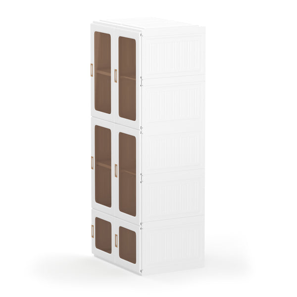 Kleiderschrank modular faltbar 69 x 168 cm weiss