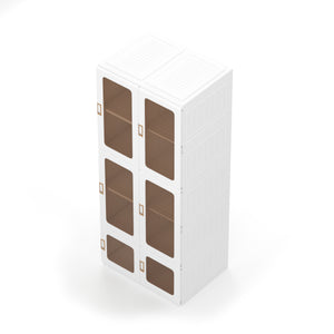 Kleiderschrank modular faltbar 69 x 168 cm weiss