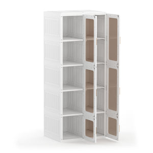 Kleiderschrank modular faltbar 69 x 168 cm weiss