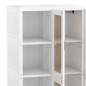 Kleiderschrank modular faltbar 69 x 168 cm weiss