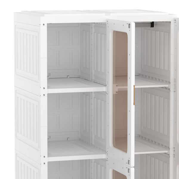Kleiderschrank modular faltbar 69 x 168 cm weiss