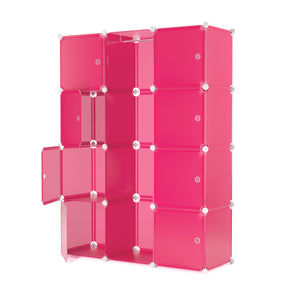 Kleiderschrank Steckregal pink