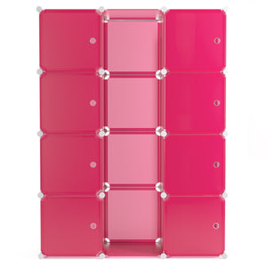 Kleiderschrank Steckregal pink