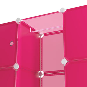 Kleiderschrank Steckregal pink