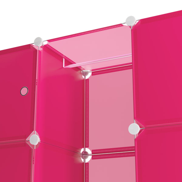 Kleiderschrank Steckregal pink
