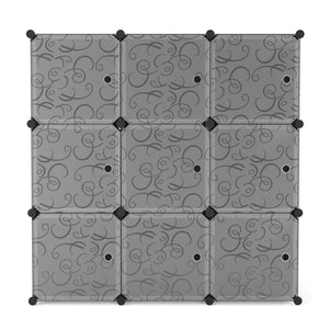 Kleiderschrank Steckregal schwarz / weiss 9 Boxen