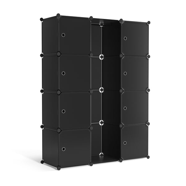Kleiderschrank Steckregal schwarz