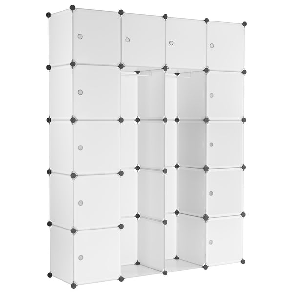Kleiderschrank Steckregal transparent 20 Boxen