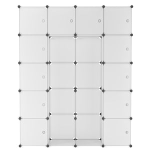 Kleiderschrank Steckregal transparent 20 Boxen