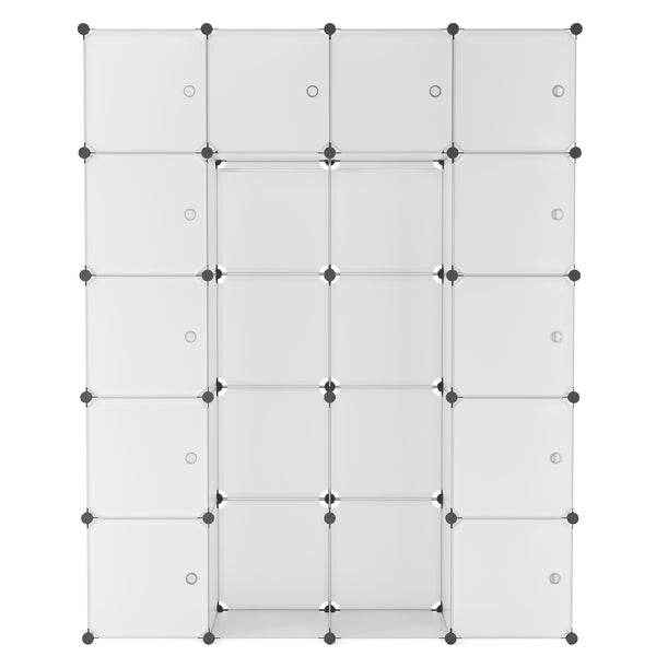 Kleiderschrank Steckregal transparent 20 Boxen