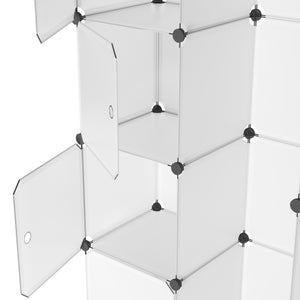 Kleiderschrank Steckregal transparent 20 Boxen