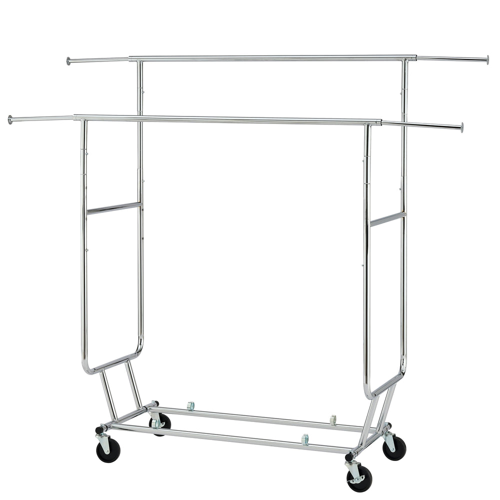Appendiabiti con 2 barre, fino a 180 kg, argento
