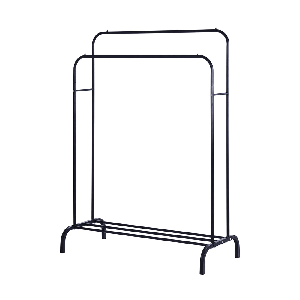 Kleiderständer 2 Stangen bis 40 kg schwarz