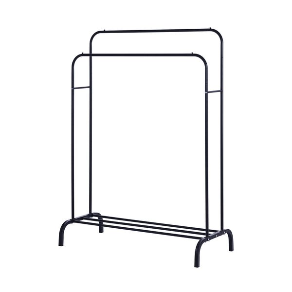 Kleiderständer 2 Stangen bis 40 kg schwarz