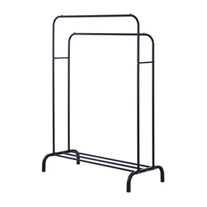 Kleiderständer 2 Stangen bis 40 kg schwarz