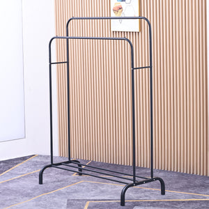 Kleiderständer 2 Stangen bis 40 kg schwarz