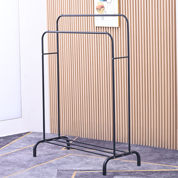 Kleiderständer 2 Stangen bis 40 kg schwarz