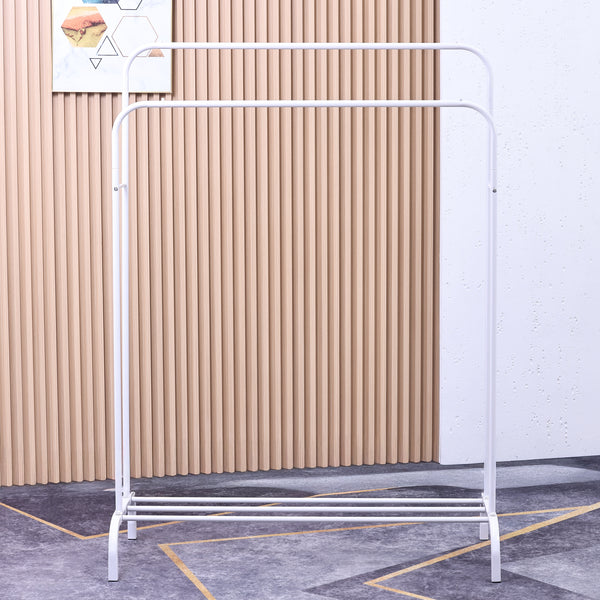 Kleiderständer 2 Stangen bis 40 kg weiss