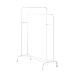 Kleiderständer 2 Stangen bis 40 kg weiss