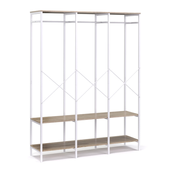 Armoire portante 141 x 180 cm blanc/marron