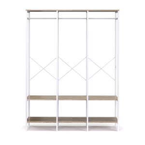 Armoire portante 141 x 180 cm blanc/marron