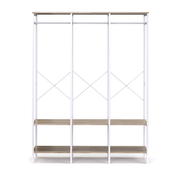Armoire portante 141 x 180 cm blanc/marron