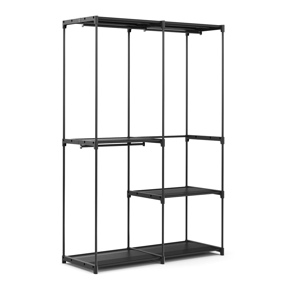 Kleiderständer Garderobe 143 x 186 cm schwarz