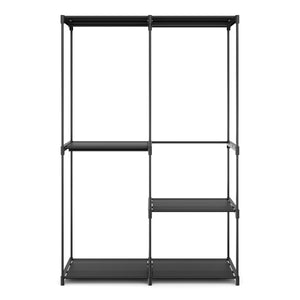 Clothes rack wardrobe 143 x 186 cm black