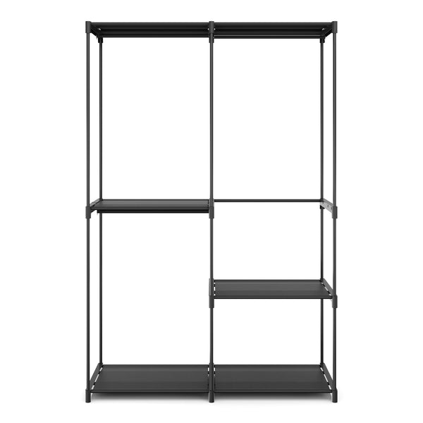 Clothes rack wardrobe 143 x 186 cm black