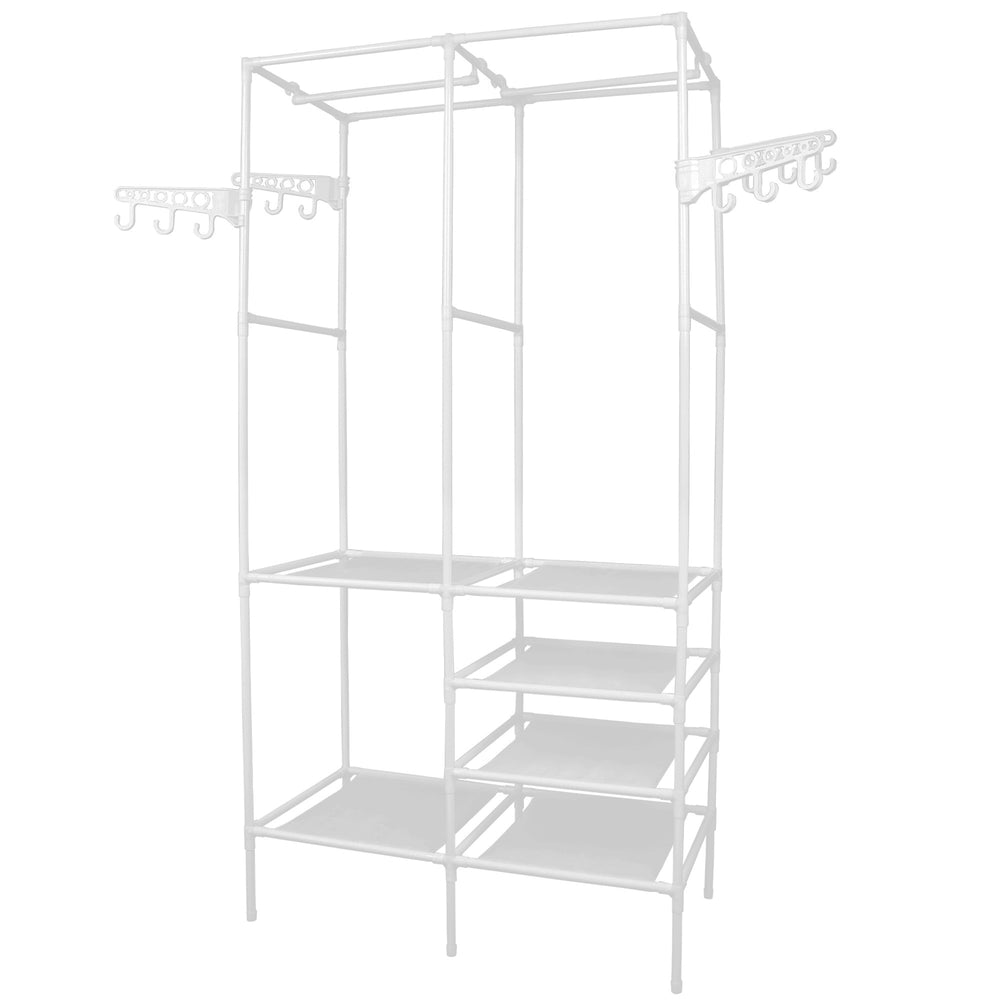 Kleiderständer Garderobe 86 x 44 x 174 cm weiss