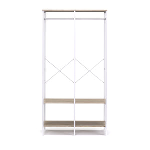 Armoire portante 94 x 180 cm blanc/marron