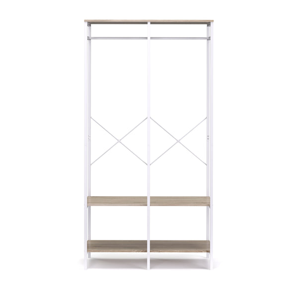 Armoire portante 94 x 180 cm blanc/marron
