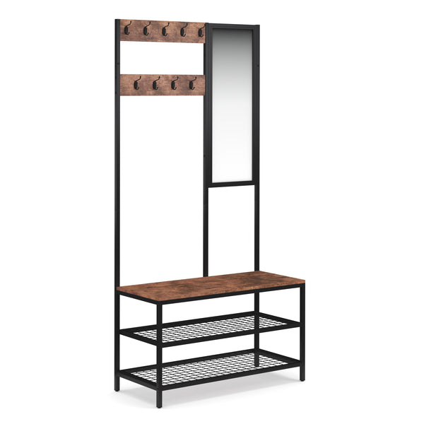 Kleiderständer Garderobe mit Spiegel Vintage BONITA