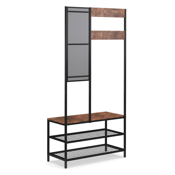 Kleiderständer Garderobe mit Spiegel Vintage BONITA