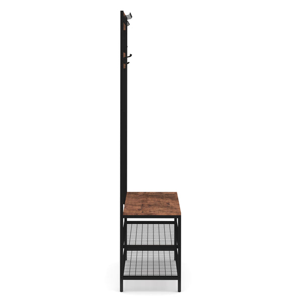 Kleiderständer Garderobe mit Spiegel Vintage BONITA