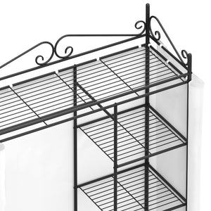 Armadio con rivestimento in tessuto 105 x 172 cm nero/bianco