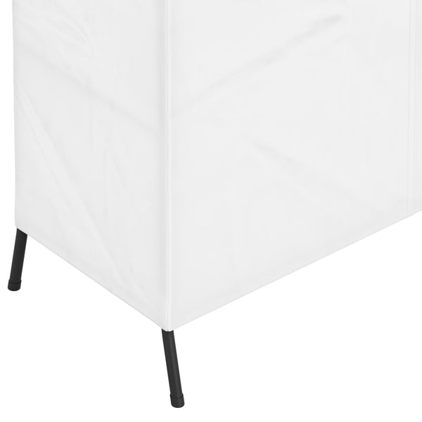 Armadio con rivestimento in tessuto 105 x 172 cm nero/bianco