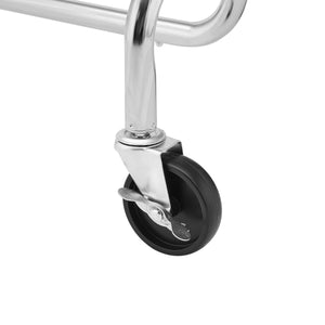Portant à vêtements sur roulettes, 1 barre, jusqu'à 130 kg, argent