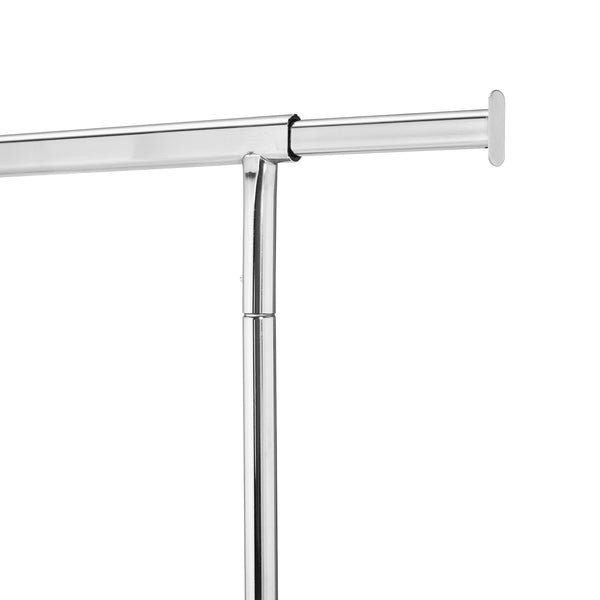 Portant à vêtements sur roulettes, 1 barre, jusqu'à 130 kg, argent