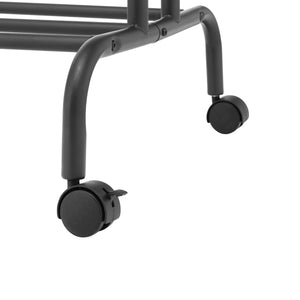 Portant à vêtements sur roulettes, 2 barres, jusqu'à 80 kg, noir