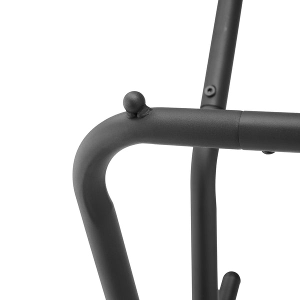 Portant à vêtements sur roulettes, 2 barres, jusqu'à 80 kg, noir