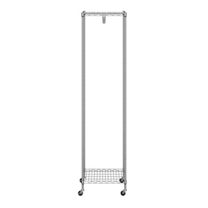 Kleiderständer 1 Stange bis 50 kg silber