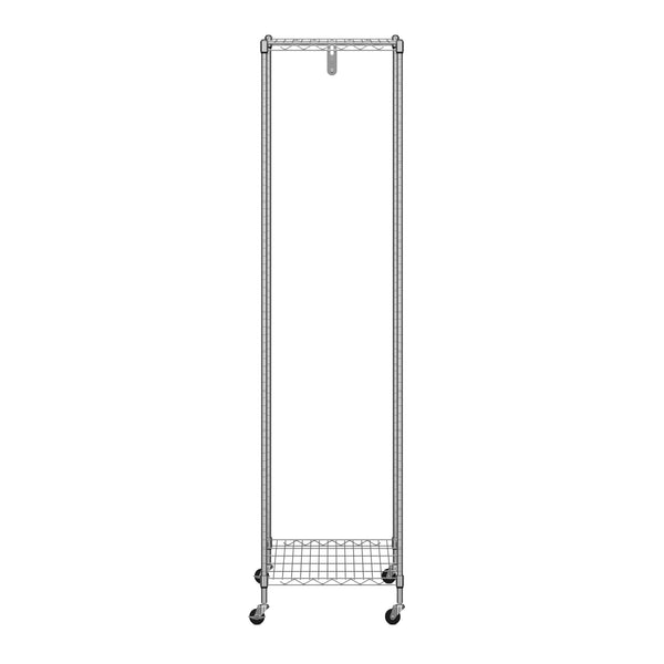 Kleiderständer 1 Stange bis 50 kg silber